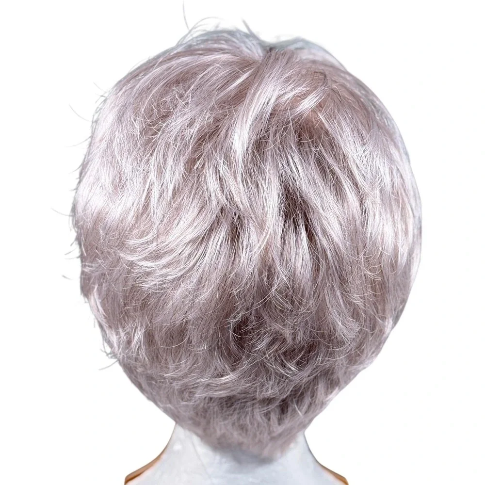 Henry Margu Iris Synthetic Wig Short Straight Grey‎ with Brown Highlights 56 NWT